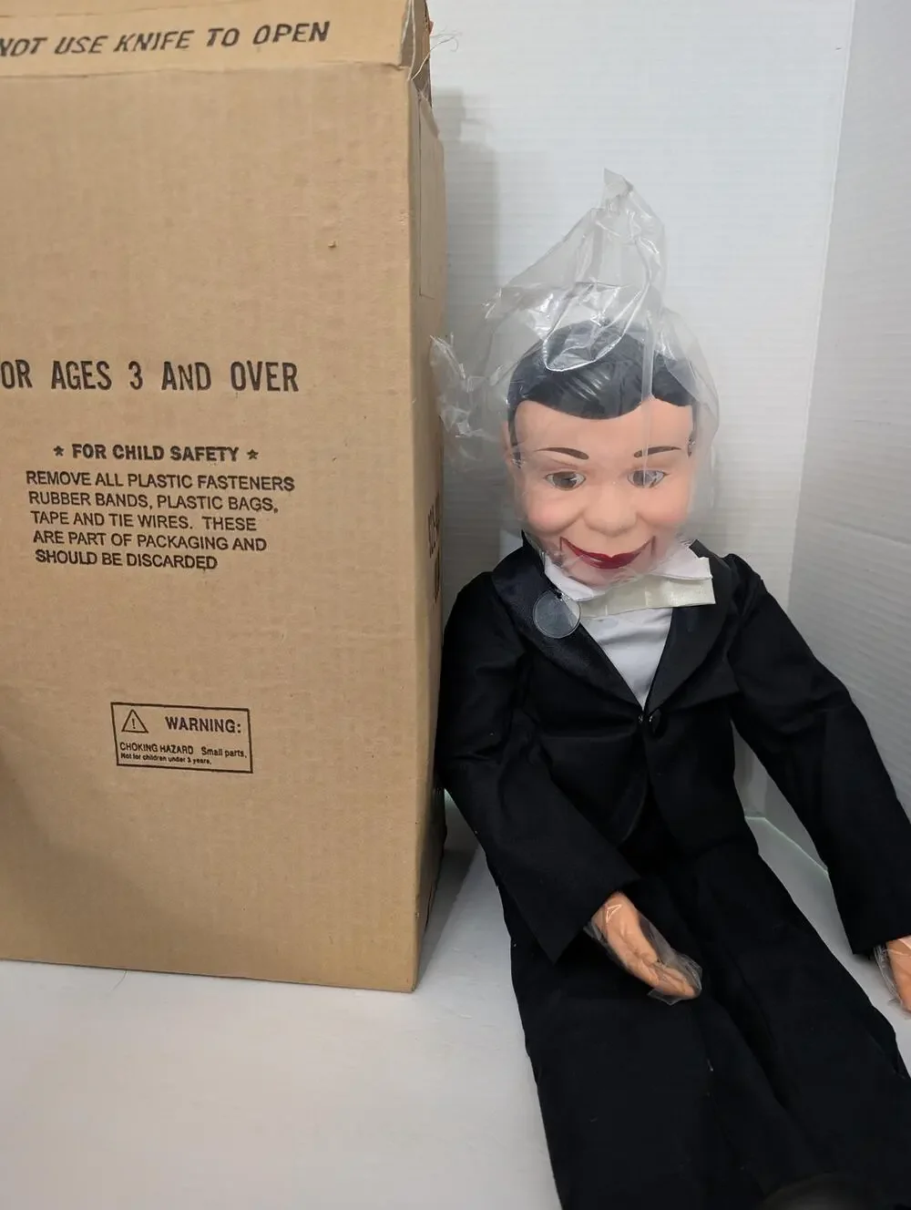 Charlie McCarthy Ventriloquist Dummy Doll Tuxedo Suit Top Hat Edgar Bergen